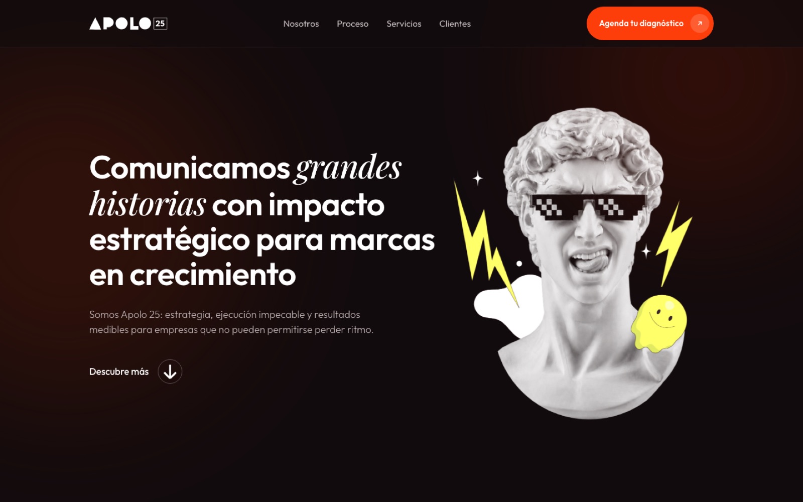 Sitio de Apolo25: comunicamos grandes historias con impacto estratégico para marcas en crecimiento.